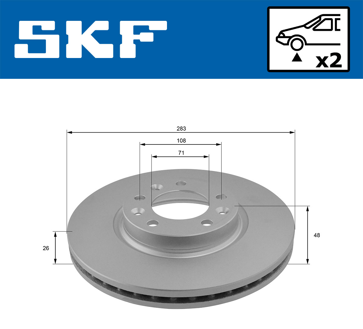 SKF VKBD 80061 V2 Disc frana